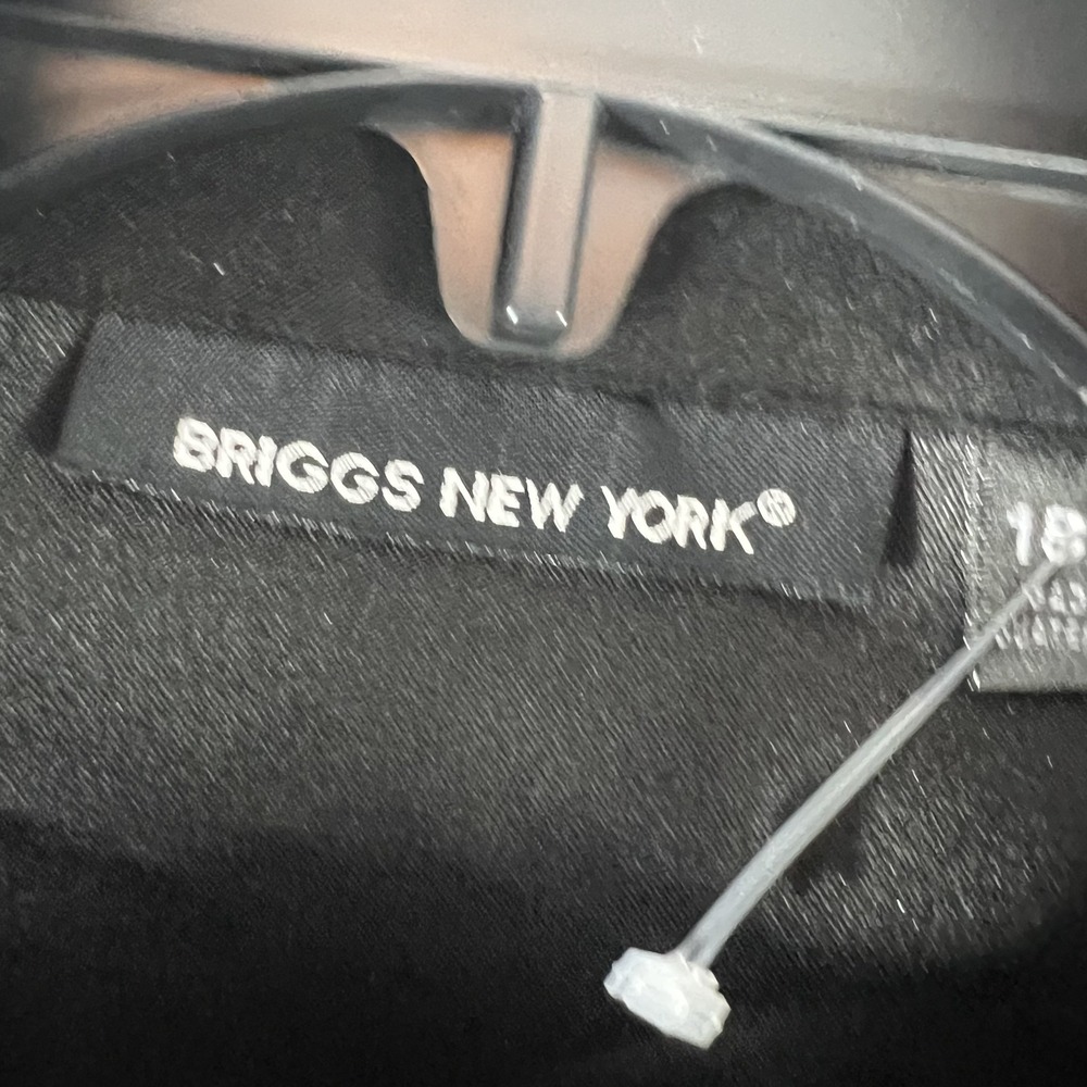 Briggs New York Women's Black Full Zip Jacket Plus Size 18W Stand Collar - Picture 2 of 6